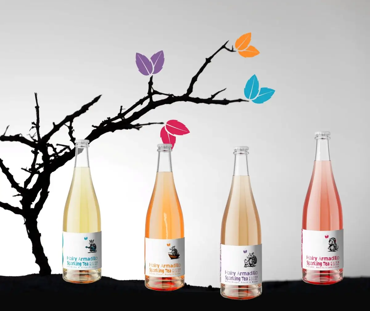 Sparkling Tea | Non-alcoholic Wine Alternatives Hairy Armadillo Sparkling Tea Bottle Collection